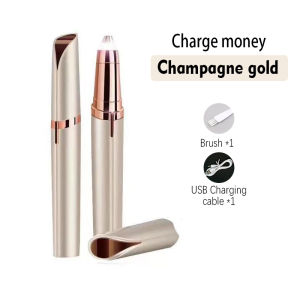 2 in 1 Electric Eyebrow Trimmer Rechargeable Hair Remover Face Epilator Female Body Facial Lipstick Shape Hair Removal Women Painless Razor Shaver