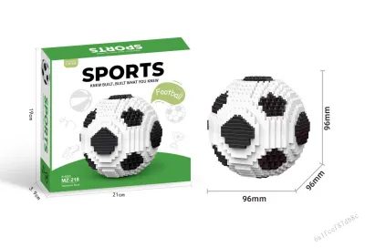 World Cup Football Building Block Model - Creative Trophy Collectible Toy for Fans