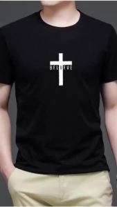 GRAPHIC CROSS FAITH PRINT TSHIRT FOR MEN WOMEN