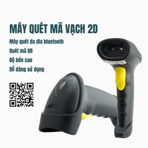 Máy quét mã vạch bluetooth không dây đọc Barcode 1D Qrcode kết nối được cả Điện thoại máy tính