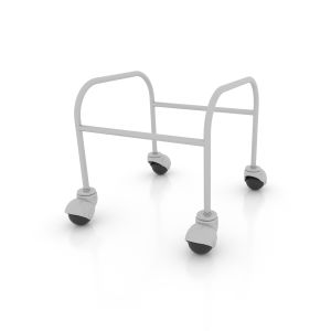 Kefva ที่วางตะกร้าช้อปปิ้ง มีล้อ ขนาด 40x29x30 cm ที่วางตะกร้า ที่เก็บตะกร้า ขาตั้งตะกร้าช้อปปิ้ง ขาวางตะกร้า ขาวางตะกร้ามินิมาร์ท ขาวางซ้อนตะกร้ามาตรฐาน ขาวางตะกร้าร้านมินิมาร์ท ตะกร้าช้อปปิ้ง ที่วางตะกร้าซุปเปอร์มาร์เก็ต ขาวางตะกร้าเหล็กชุบโครเมียม