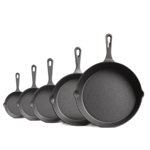 OPEAREY 14/16/20/26cm Cast Iron Skillet Pre-Seasoned Uncoated Non Stick Frying Pan Black Kitchen Utensils Mini Cooking Pot Gas Induction Cooker