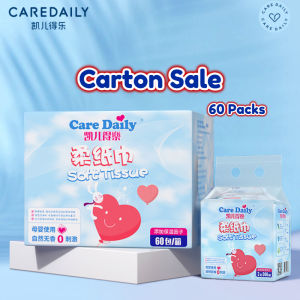 60Packs【Carton sale】Caredaily 3 layers baby skin care hand mouth super soft paper towel dry tissue drawing for newborn baby