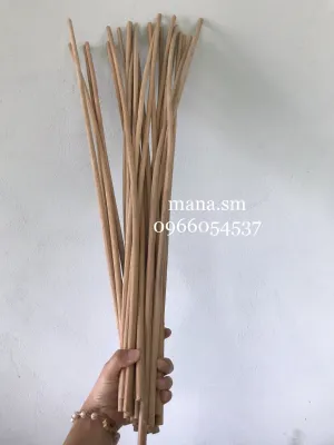 combo 3 que mây không vỏ (ruột mây) dài 80cm - đường kính 10mm - roi mây dài 80cm loại 10li