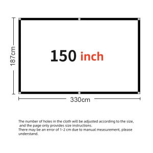 Portable Projector Screen Simple Curtain 16:9 Movies Game Screens 60/100/120/150inch Projection Screen for Home Outdoor