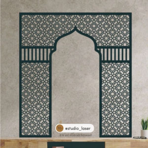 Hiasan Dinding Mushola "MIHRAB SQUARE" Laser Cutting TRIPLEK