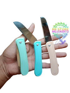 PISAU KUPAS BUAH LIPAT STAINLESS PISAU DAPUR SAYUR LIPAT PISAU PENGUPAS PEMOTONG BUAH TRAVEL PEELER