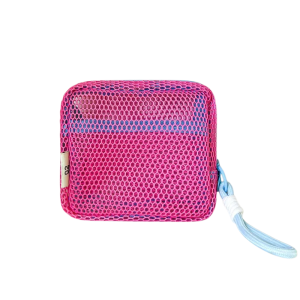 Portable Mesh Cosmetic Storage Bag Makeup Travel Mini Wash Bag Mesh Tofu Bag 迷你洗漱用品收纳袋