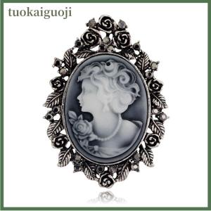 tuokaiguoji 1X Vintage Cameo Victorian Style Wedding Party Women Pendant Brooch Pin