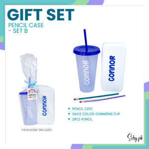 SOBY PH Personalized Pencil Case Gift Set for Kids | Custom Name Baby Gift Basket Bundle | Birthday Gift for Boys & Girls