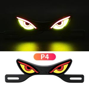 AODDO Strobe Mode Motorcycle Led Demon Eye Light Anti Reverse Warning Waterproof Motorcycle License Plate Light Eye Turn Signal Light Car Decorative Tool