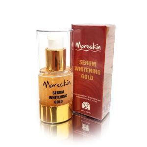 Moreskin Serum Whitening Gold - Serum Wajah -ginal Nasa - Serum Pencerah Wajah - 15 ml Menyamarkan Kerutan - Ken Herbal