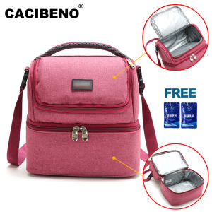 Cacibeno Mummy Insulation Bag For Storage Breastmilk Cooler Bag Best Selling With 2 Free Ice Packs