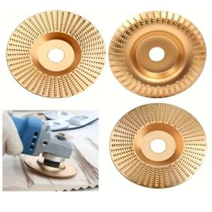 YUBAGUANB 3Pcs 16/22mm Inner Diameter Angle Grinder Polishing Pad Flat Curved Inclined Disc Gold Color Sanding Disc Versatile Abrasive Wood Grinding Disc Wood Sanding