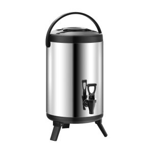 Stainless Steel Thermos Dispenser 6L-12L Coffee Milk Tea Water Pot Barrel Hot Cold Insulated Air Panas tong 奶茶桶