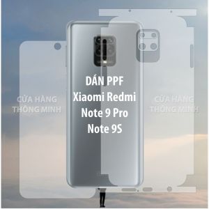 Dán PPF Xiaomi Redmi Note 9 Pro mặt trước mặt sau màn hình mặt lưng Full viền