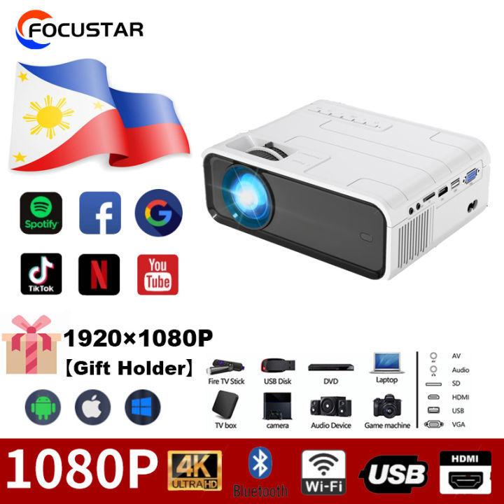 GIMISONIC 1920x1080P 4K Video Projector with 5G WiFi&Bluetooth,HD 1080P