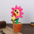 Douyin Online Influencer Enchanting Flower SUNFLOWER Play the Saxophone Sunflower Dancing Singing Children's Toy Plush. 
