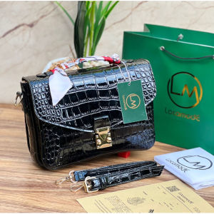 TAS WANITA LOCAMODE METIS CROCO GLOSY (free paperbagsyal) uk.24x18