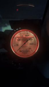 [ITSOK]New5-color light Auto Meter (Boost/Blower) for Diesel 4x4 Car Autometer (0–35)(0-60) PSI