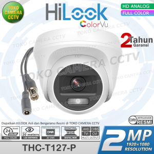 KAMERA CCTV HILOOK 2MP COLORVU THC-T127-P CAMERA CCTV INDOOR BERWARNA