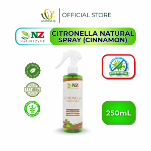 NATUREZYME Natural Spray Citronella with Cinnamon Scent Mosquito Off Spray 250 ml