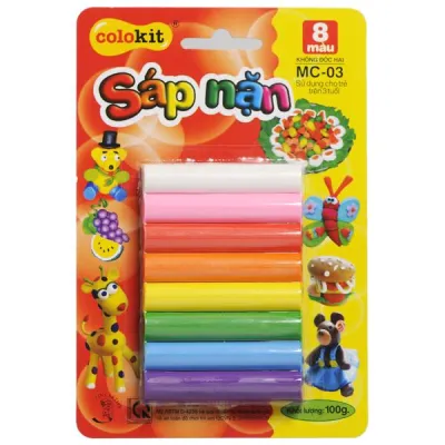 Sáp nặn Colokit Thiên Long MC-C03 - 8 màu - Chất mềm dẻo dễ tạo hình an toàn