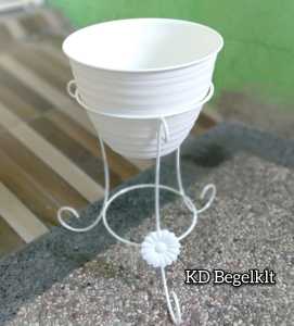 STANDING POT MENTARI + BONUS POT D27 / RAK BUNGA BESI MURAH
