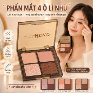 🔥Giá sốc🔥Bảng Phấn Mắt 4 Màu Chống Nước Chống Mồ Hôi Phấn Mắt Nhũ Lấp Lánh Tông Đất Palette 4 Ô Lì Dùng Hằng Ngày