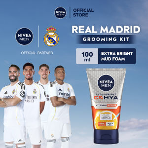 NIVEA MEN Vitamin Scrub Extra Bright C&HYA 100ml - Sabun cuci muka untuk pria mencerahkan dan mengangkat sel kulit mati
