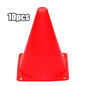 10pcs 18cm Basketball/Soccer Training Cones  Barrier Safety Agility Cone Red/Orange