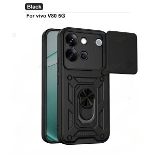 Casing For Vivo V80 V 80 5G V2648 Phone Case Shockproof Armor Ring Bracket Hard Back Cover For VivoS60 Slide Camera Lens Protection