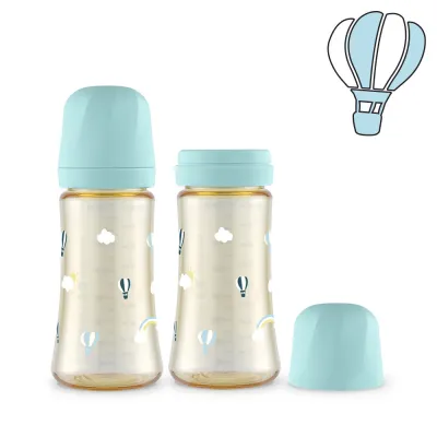 [Korea]🇰🇷 AUTHENTIC Grosmimi NEW SKY BALLOON PEACH FLOWER Straw Cup Feeding Bottle One touch cap no Spill Magic Sippy Cup Baby Toddler