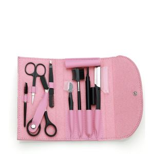 NO4 PANDA 8/9Pcs Stainless Eyebrow Grooming Kit Storage bag 7/8in1 Eyebrow  with Comb Eyebrow Trimming Eyebrow Comb Professional Tweezer Set Beauty Makeup
