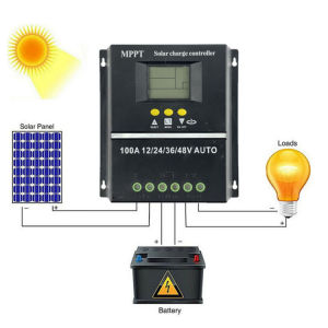 Sạc pin năng lượng mặt trời MPPT 100A thông minh hoàn toàn tự động hàng chất lượng cao