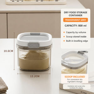 【DAILY ESSENTIAL】 Powder Storage Container with Scoop and Leveller | 800 1300 or 1800 ml