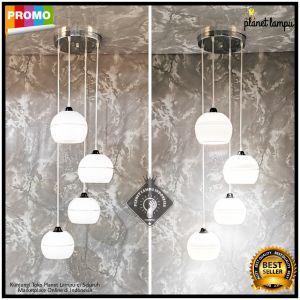 KAP LAMPU GANTUNG HIAS 3 IN 1 MINIMALIS CAFE PLAFON DEKORASI RUANG TAMU VINTAGE MODERN MURAH KAP LAMPU GOLD KAP LAMPU HITAM MOONLIGHT