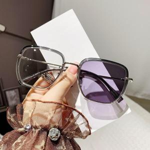 JN IMPRESSION Anti-blue Light Ultra-light Large Frame Finished Photochromic Myopia Glasses