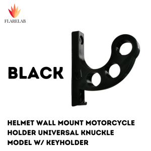 Helmet Wall Mount Motorcycle Holder Universal KNUCKLE with Keyholder