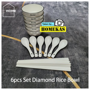 Nordic Style Ceramic Plate Set Tableware Soup Bowl Spoon Chopstick Microwave Oven Set Pinggan Mangkuk Bekas Makanan Sudu