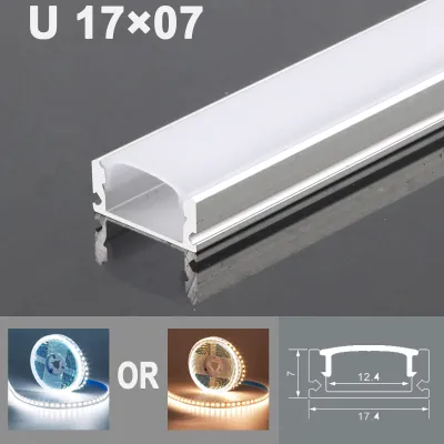 5M/10M Aluminum Profile Channel Holder/Diffuser U/YW Shape Linear Strip light for Ceiling Decor