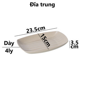 Combo Đĩa Phíp Thuyền Việt Nhật Đĩa Nhựa 1283/4/5/6 Đĩa Đựng Hải Sản Thức Ăn Sang Trọng - TADAHOME
