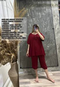 ONE SET 19747-H DAILY BASIC SET BIGSIZE MATT RAYON PREMIUM LENGAN PENDEK LD 120 CM 2L-5L BISA COD