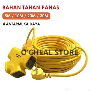 10/20/30M Kabel Ekstensi Cable Extension Sambungan Kabel Perlengkapan Perangkat Elektronik Electrical Tools Kabel Tahan Panas