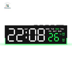 LED Alarm Clock with USB Charging Port Large Display for Living Room Decor Modern Digital Desk Clock for Home Office