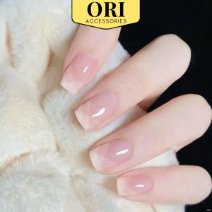 Móng Tay Giả Nail Box Kiểu Ngắn Màu Hồng Họa Tiết 3D Thời Trang ORI ACCESSORIES Y332