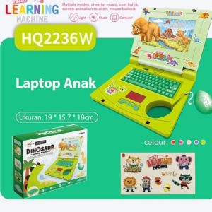 Mainan Laptop Anak Mainan Edukasi  Notebook Anak-anak/Versi Bahasa Lnggris Dari Lampu Notebook Simulasi Komputer Kartun Musik/Mainan Tablet