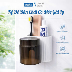 Kệ Đựng Bàn Chải Kem Đánh Răng Có Móc Gài Ly GD2 - dutha