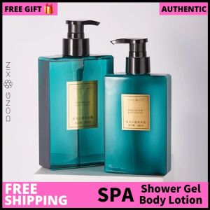 DXIN Bath Set SPA Shower Gel 320ml & Body Lotion 180ml Jasmine Eucalyptus Essential Oil 董欣沐浴套盒 茉莉精油 清香 茶树提取