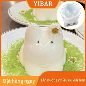 YIBAR Khuôn làm bánh thạch hoạt hình dễ thương Khuôn làm bánh trang trí công cụ làm bánh nằm rồng Kitty sữa Pudding Khuôn Silicone khuôn sữa trứng
